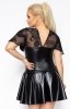 Erotyczna mini sukienka powerwetlook F267 plus size tył